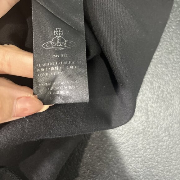 Vivienne Westwood Anglomania Midi Dress Sz 40 Black Drape Cocktail Evening 90s - Picture 7 of 11